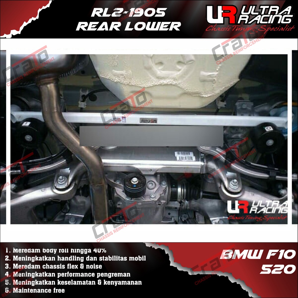 Aksesoris Stabiliser ULTRA RACING Safety Bar - Rear Lower Bar 2 Points - BMW F10 520 - RL2-1905 - Or