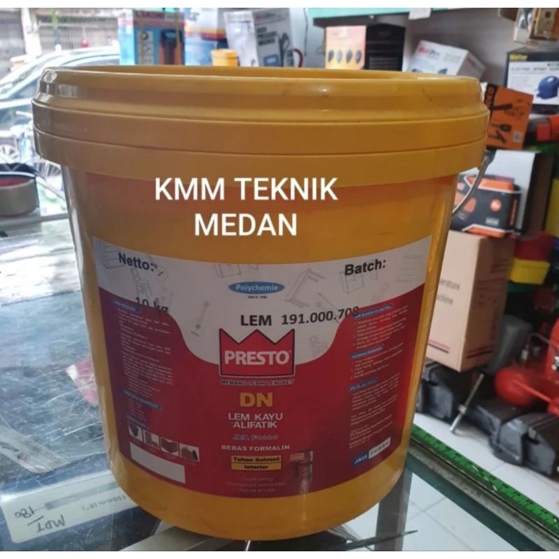 

PRESTO DN LEM KAYU 10KG PRESTO-DN CEPAT KERING MEBEL HPL 10 KG 1 PAIL