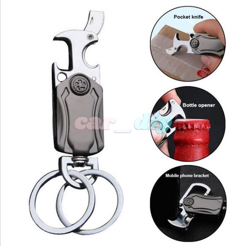 Gantungan Kunci Fidget Spinner Multifungsi Pembuka Botol Bahan Zinc Alloy