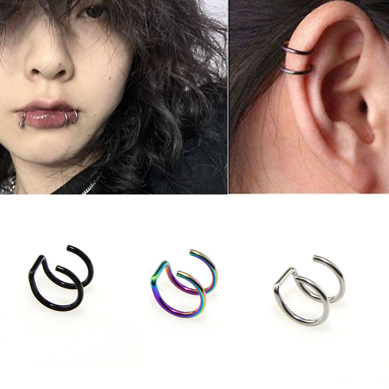 1 Pc Anting Klip Tanpa Tindik Model C Untuk Pria Dan Wanita