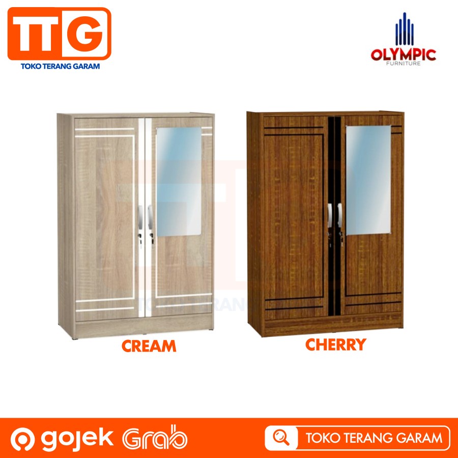 LEMARI PAKAIAN MINI / ANAK KOST + CERMIN + GANTUNGAN (JANETTA)
