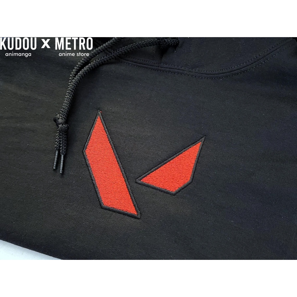 Hoodie Valorant Logo Embroidery Game Gaming Premium Unisex