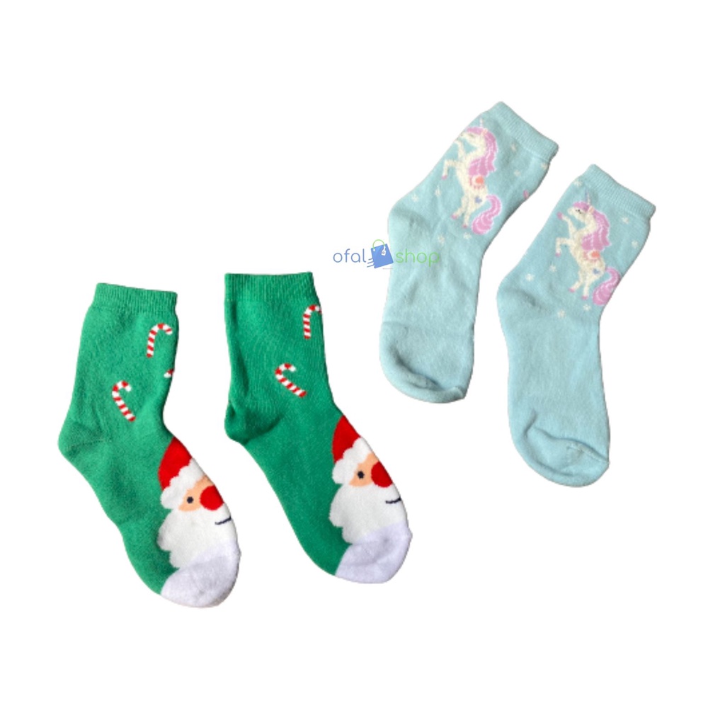 3 pcs Kaos kaki anak PAUD &amp; TK / kaos kaki anak motif boneka / kaos kaki lucu