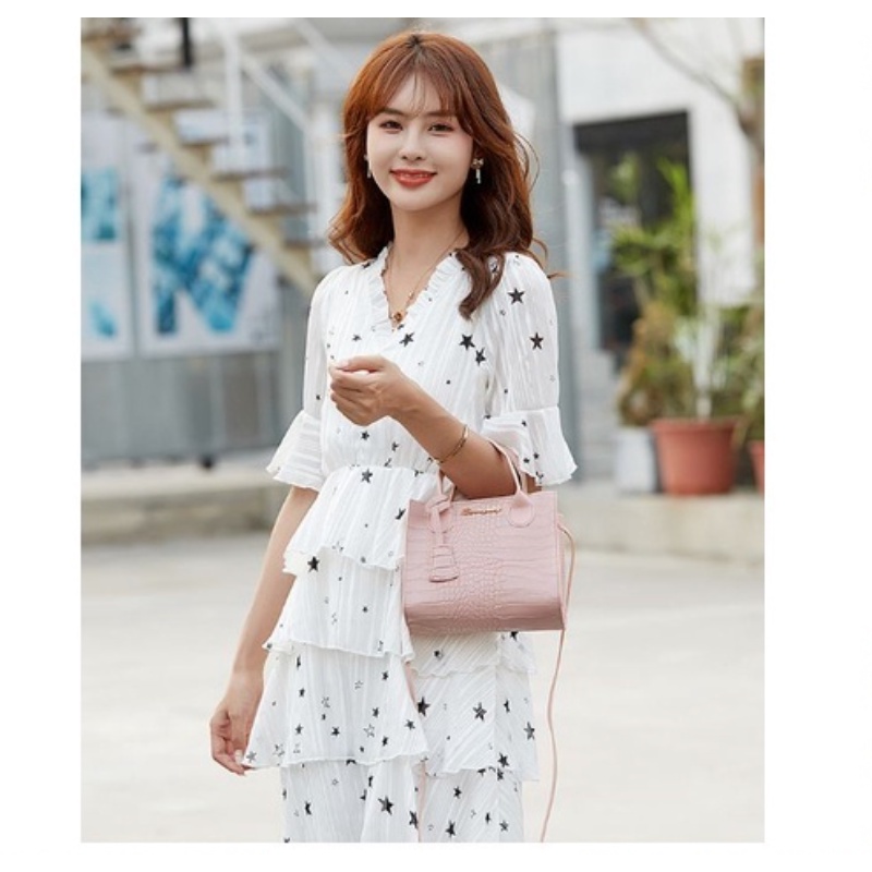 GrosirMart Tas Selempang Korea Wanita Motif Kulit Buaya Woman Bag Bahu Fashion Import Asli A64