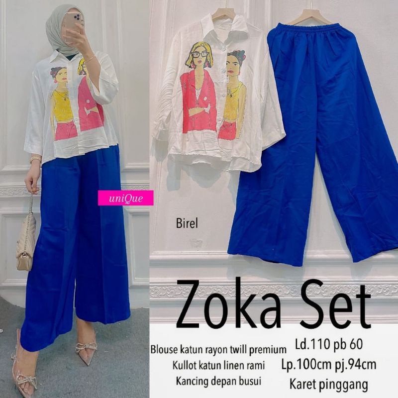 ALESIA SET | ZOKA SET | ONESET RAYON TWILL MIX LINEN TERMURAH