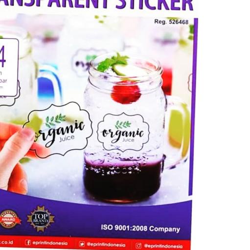 

e-Print Transparent Sticker A4 150gsm EPRINT - Label Transparan