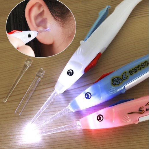 Pembersih Telinga LED Korek Kuping Anak Dewasa Lampu Senter Earpick Flashlight LED