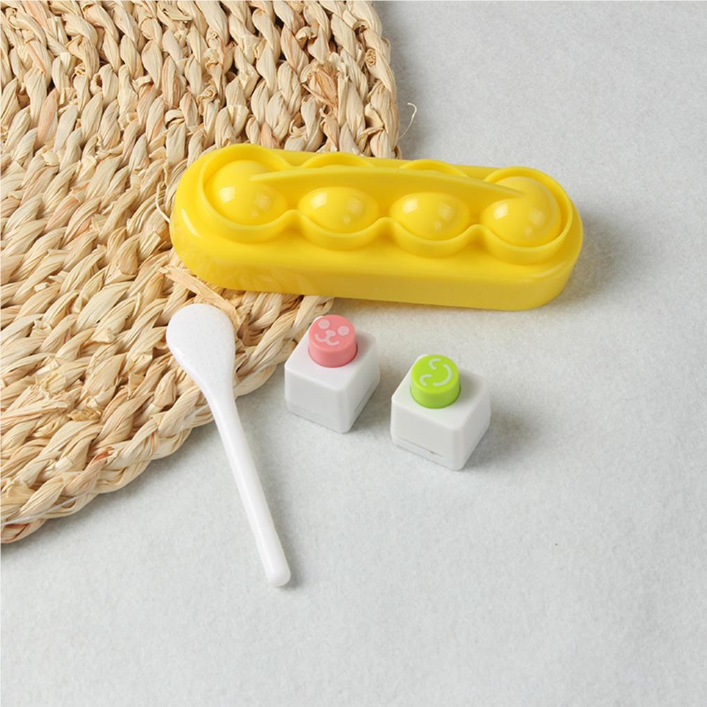 Home Mini Rice Ball Mold Portable Reusable 4-rongga Bulat Riceball Makanan Embos Mini Mold Maker Dapur Gadget