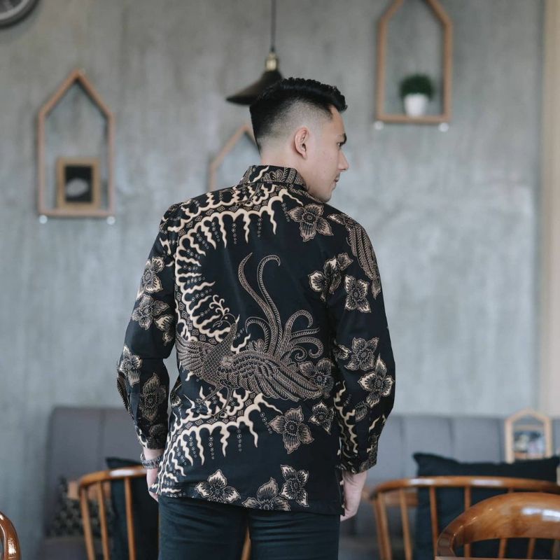 KEMEJA BATIK PRIA LENGAN PANJANG SIZE M L XL XXL BSWART batik HRB026