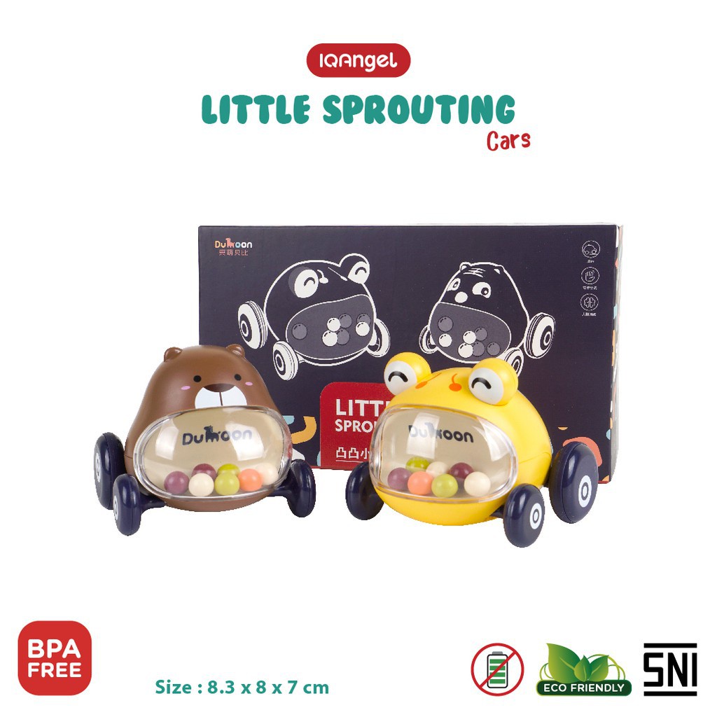 Mainan Bayi / Anak Little Sprouting Car 2 pc Bersertifikat SNI