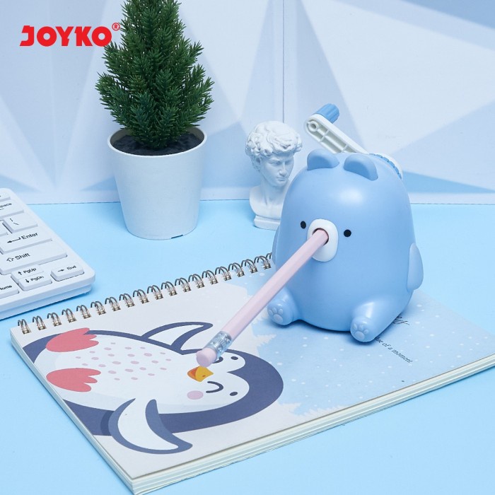 

Serutan Pensil JOYKO A164CO/Rautan Serutan Meja/Rautan Putar/Sharpener - Biru Muda