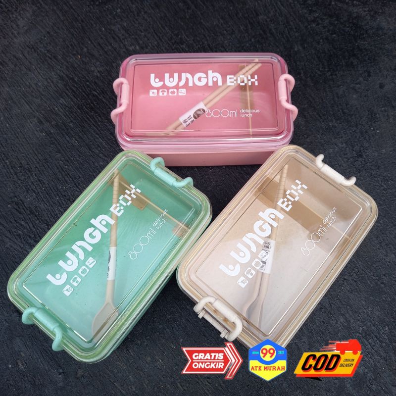 800ml DELICIOUS LUNCH box - kotak Bekal makan/tempat makan