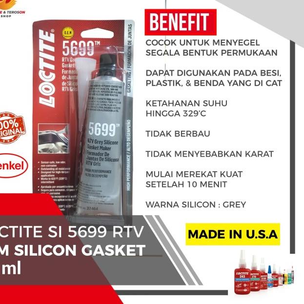 

Loctite SI 5699 RTV Silicone Gasket Grey 80 Ml
