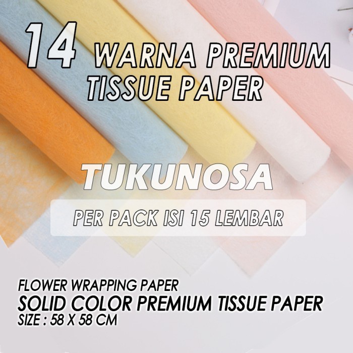 

PERPACK FLOWER WRAPPING PAPER SOLID COLOR PREMIUM TISSUE PAPER KERTAS BUKET BUNGA