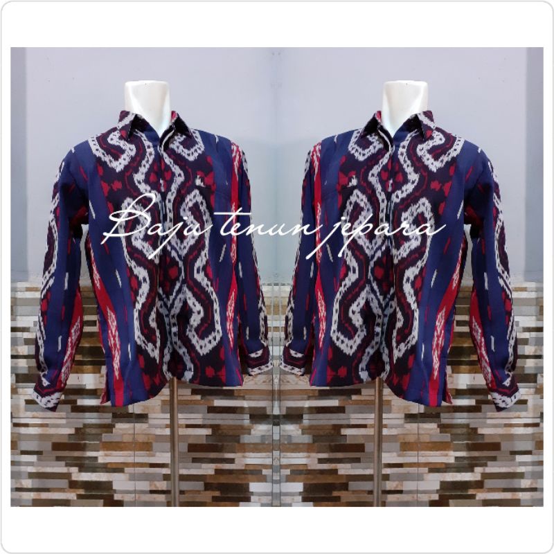 couple baju tenun fashion baju ethnic dress wanita kemeja tenun CP1