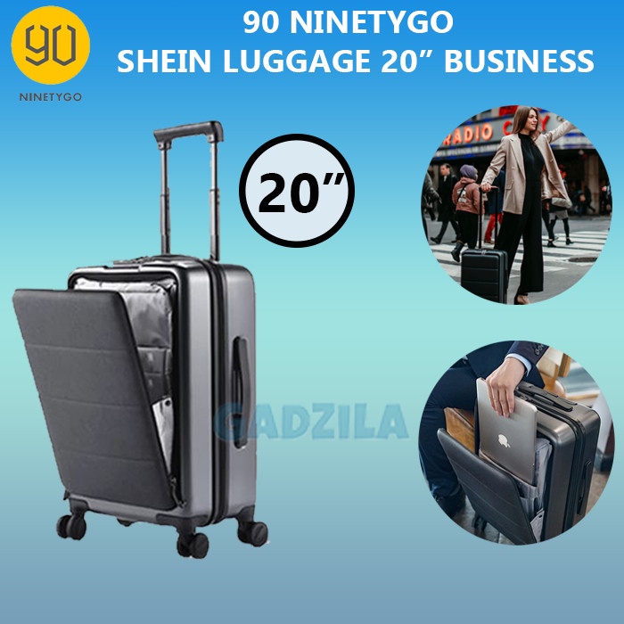 XIAOMI 90FUN Tas Koper Bisnis 20 inch Travel Trip Business Suitcase - Titanium Grey