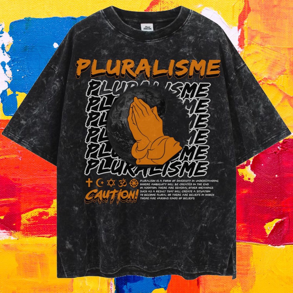 LASTHOPE 'PLURALISME' OVERSIZE WASHING TSHIRT / BAJU KAOS ATASAN TSHIRT TEE WASHING ACID WASHED STON