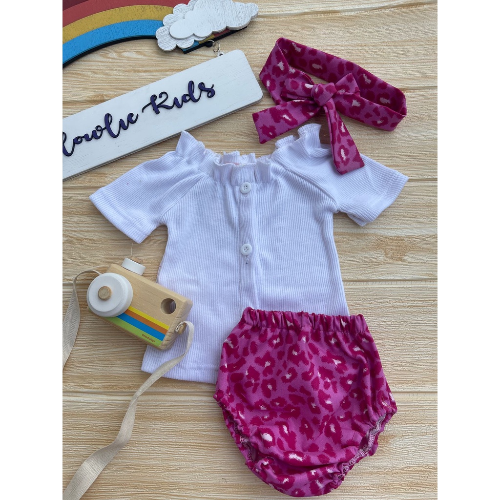 Set Baby leopard Newborn jumper leopard import