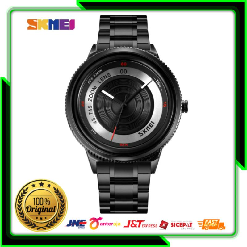 Jam tangan SKMEI Jam Tangan Analog Pria Strap Stainless Steel Murah - 9267