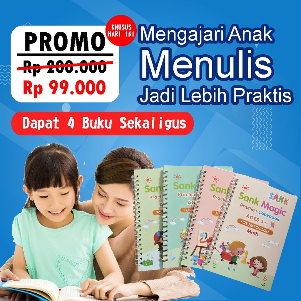 

Buku Belajar Menulis Untuk Anak Usia 3-6 tahun