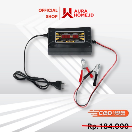 Charger Aki Mobil Smart Battery Charger 12V6A / Charger Carger Cas Aki Accu Mobil Motor Truk Basah K