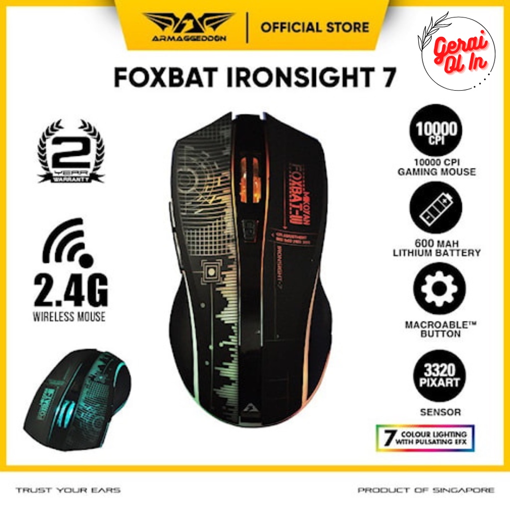 Mouse Gaming Wireless Mikoyan Foxbat III Ironsight-7
