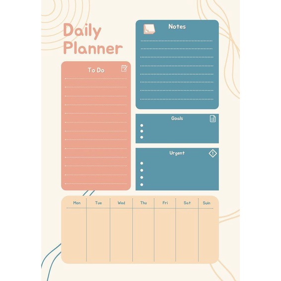 

Daily Planner A6 / Bullet Jurnal / Planner Harian Loose Leaf A6 Design 1.6