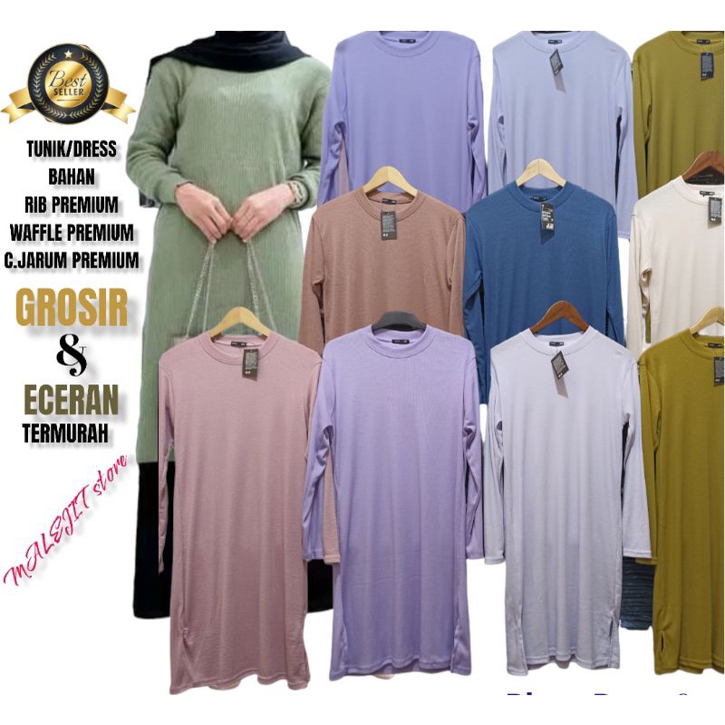 (COD) TUNIK JUMBO- BIG SIZE TEBAL &amp; LEMBUT //LONG TUNIK RIB SUPER PREMIUM // LONG TUNIK WAFFLE SUPER PREMIUM BIG SIZE//TUNIK TEBAL &amp; LEMBUT