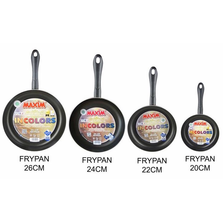 Teplon MAXIM Casablanca Frypan 20 cm | 22 cm | 24 cm | 26 cm Berbahan Teflon Non-Stick Anti Lengket / Wajan Penggorengan / Panci MAXIM Casablanca Fry Pan