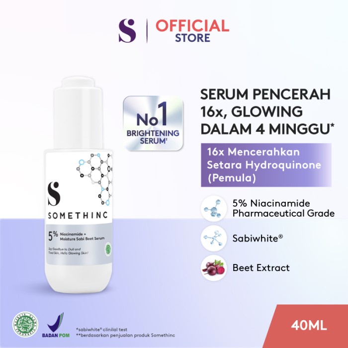 SOMETHINC 5% Niacinamide + Moisture Sabi Beet Serum 40ml Original BPOM