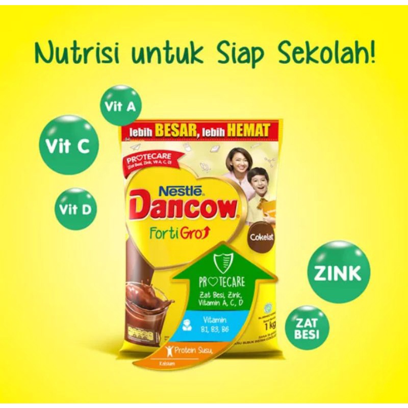 

[MURAH]Dancow Fortigrow coklat/ Putih 1kg exp 2026