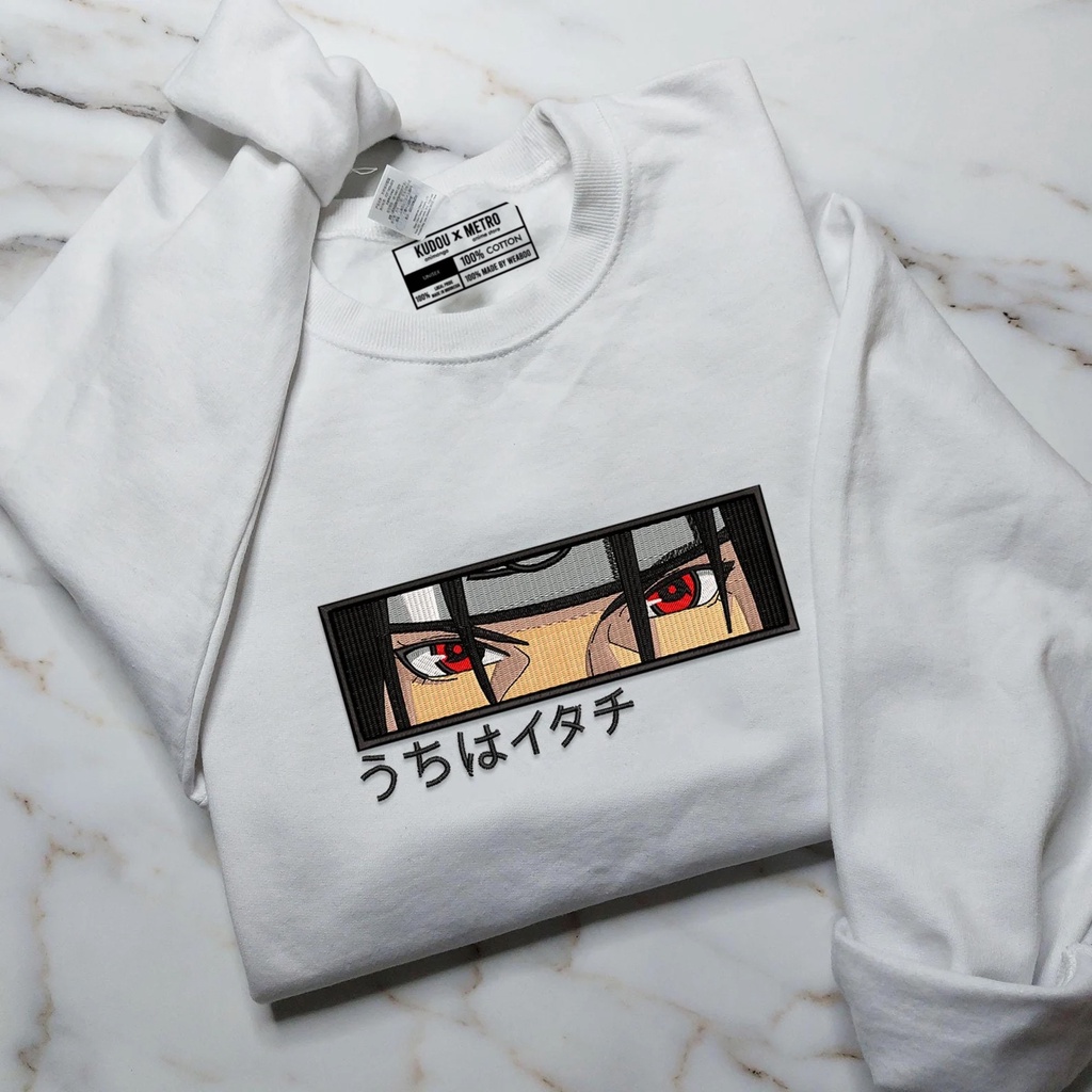 Crewneck Itachi Eyes Embroidery Anime Manga Naruto Premium Unisex