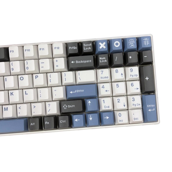 KEYCAPS ABS ARCTIC CHERRY PROFILE DOUBLE SHOT MECHANICAL KEYBOARD