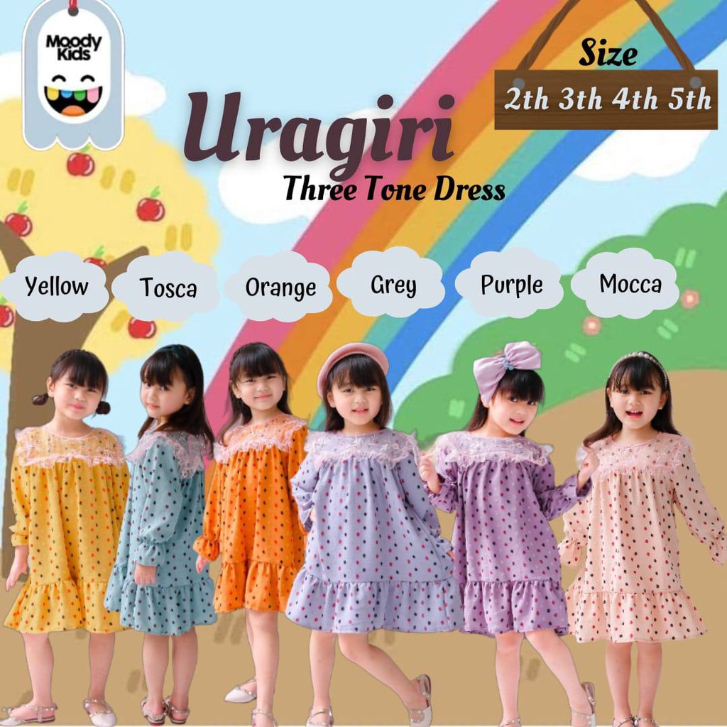 Uragiri Three Tone Dress by Moody Kids