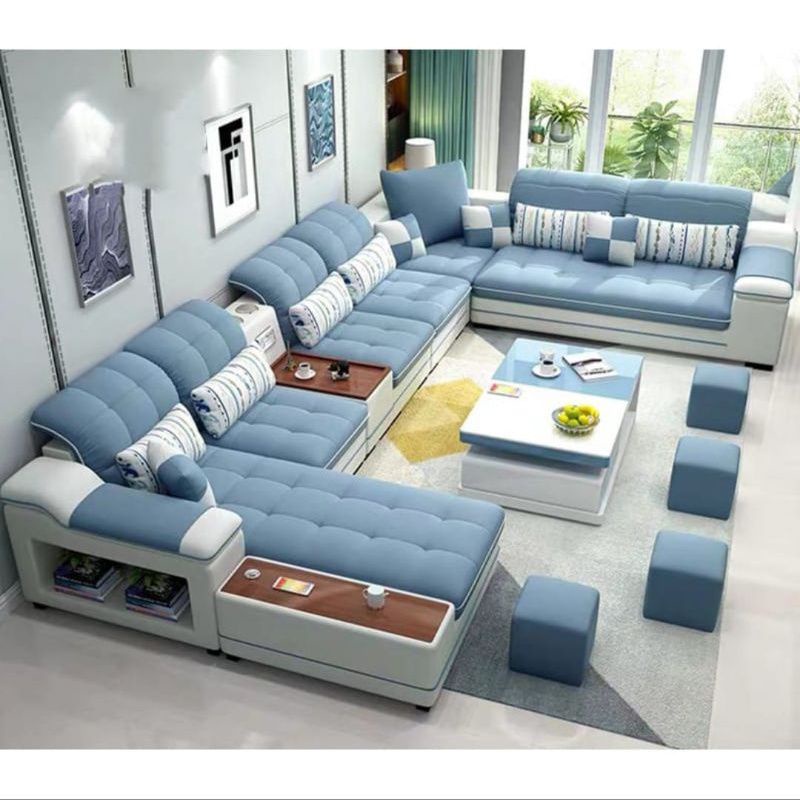 Sofa L shape minimalis Sofa Tamu keluarga Ternyaman Sofa tamu premium Sofa tamu green Sofa tamu hija