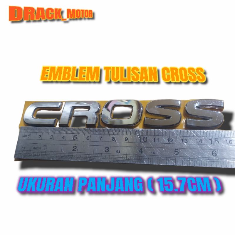 Emblem Tulisan Cross Chrome Original Mitsubishi Xpander // Emblem Tulisan Cross Chrome Original Baga