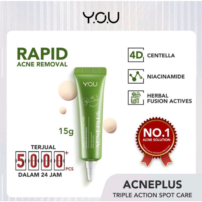 YOU ACNEPLUS TRIPLE ACTION SPOT CARE 15G, MOISTURIZER 25G, SERUM 20ML