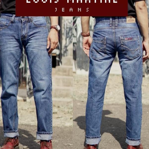 [PRODUK EZ0LC] Celana Jeans Lois Martine Pria Original Asli 100% Panjang Jumbo Premium Size 28-38 Denim Selvegde Standar Slimfit Model - Louis Asli Cowok Kekinian GNC