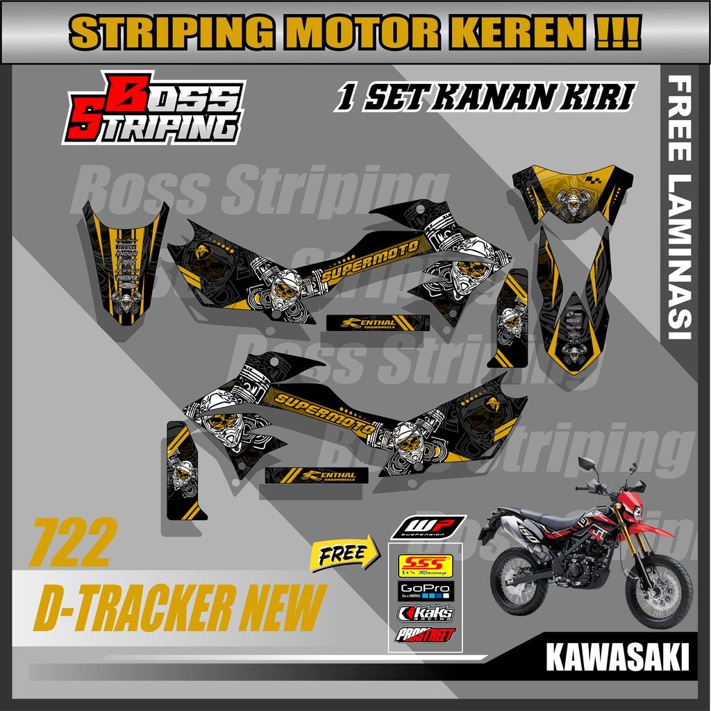 STRIPING DTRACKER SE 2016 2017 2018 2019 2020 2021 KODE M722 - DECAL DTRACKER NEW SEMI FULL BODY FRE