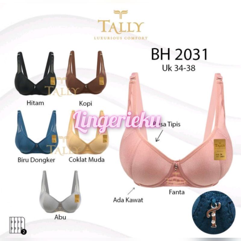 Tally 2031 BH Bra Wanita Busa Sedang Berkawat Kait 2