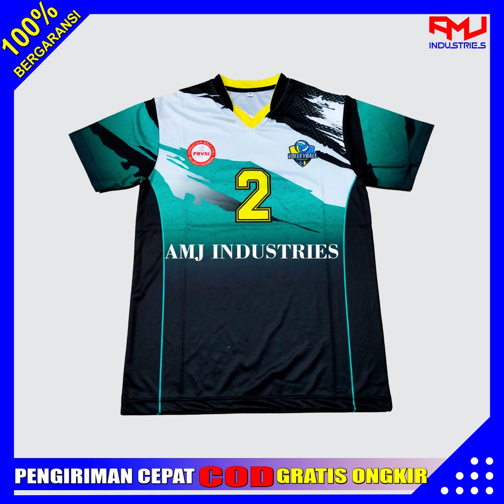 Jersey Baju Kaos Jersy Volly Stelan Volli Seragam Voly Full Printing Pria Wanita Atas Olahraga Setel