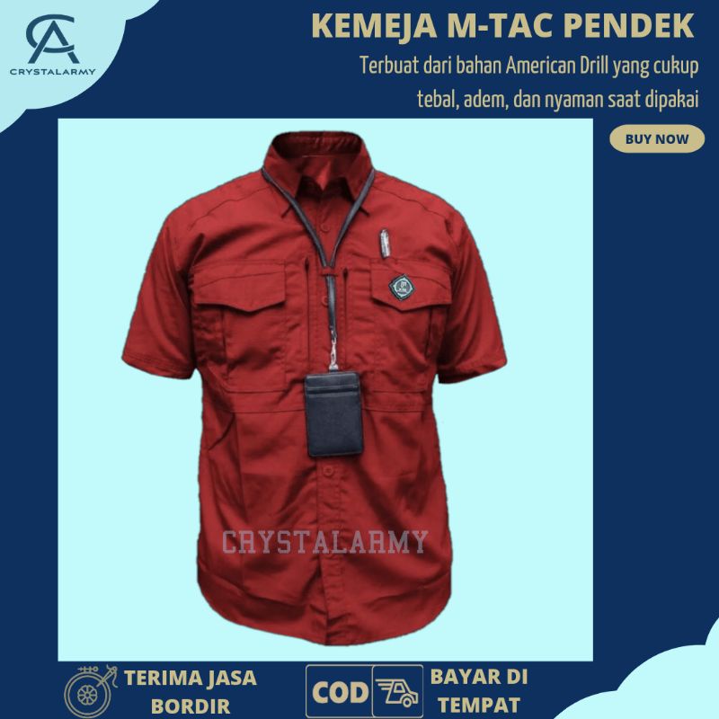 KEMEJA TACTICAL MTAC LENGAN PENDEK PRIA RESKRIM KEMEJA OUTDOOR BNN HEM ATASAN KEMEJA PNS