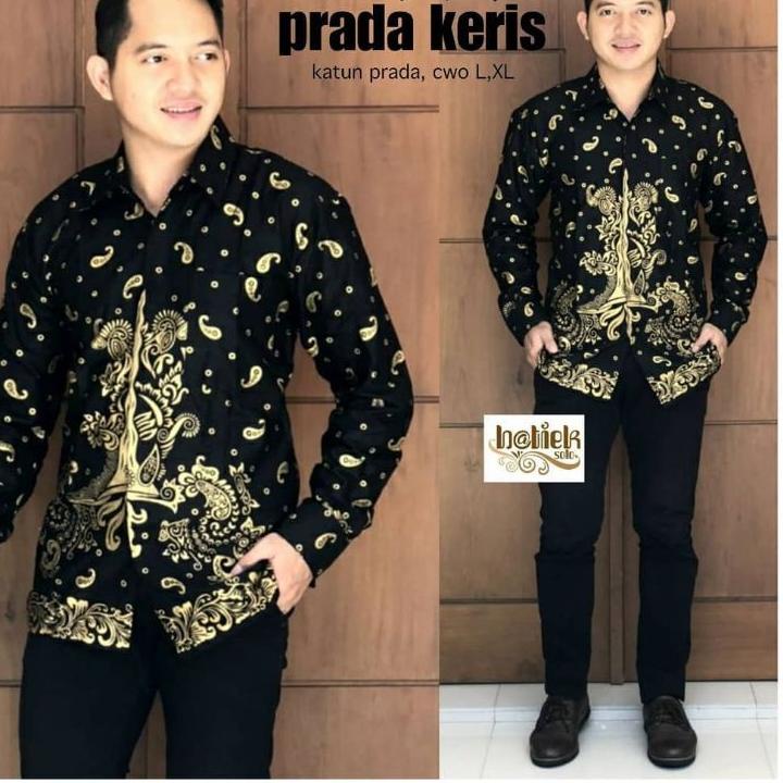 Paling Diminati BAJU KEMEJA BATIK KANTOR PRIA LENGAN PANJANG FASHION SOLO BW 246