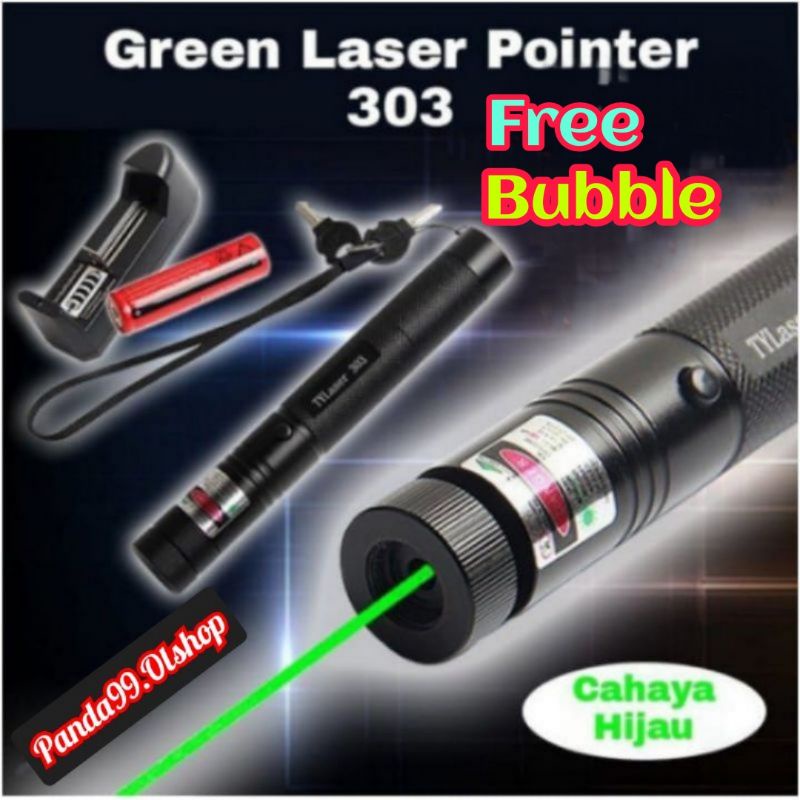 Green Laser Pointer 303/ Laser Hijau/ Laser Kunci Keamanan⭐ panda99 ⭐