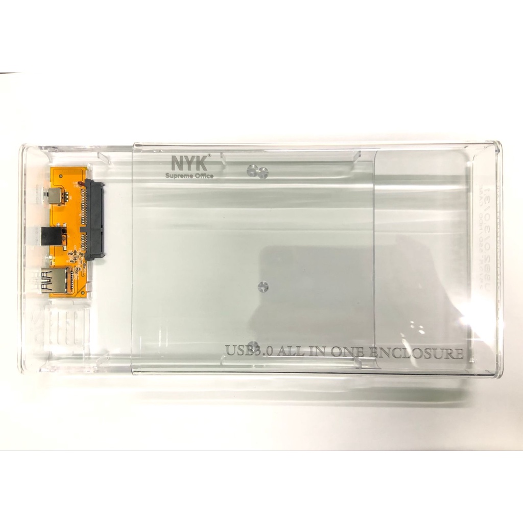 Ssd hdd harddisk enclosure nyk 2.5&quot; 3.5&quot; sata III usb 3.0 6Gbps transparent et-h3531 - Casing hard disk drive external 2.5 3.5 inch usb3.0 transparan