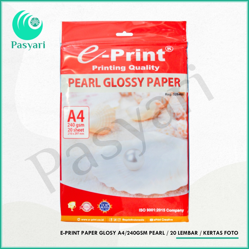 

E-Print Paper Glosy A4/240gsm Pearl / 20 Lembar / Kertas Foto