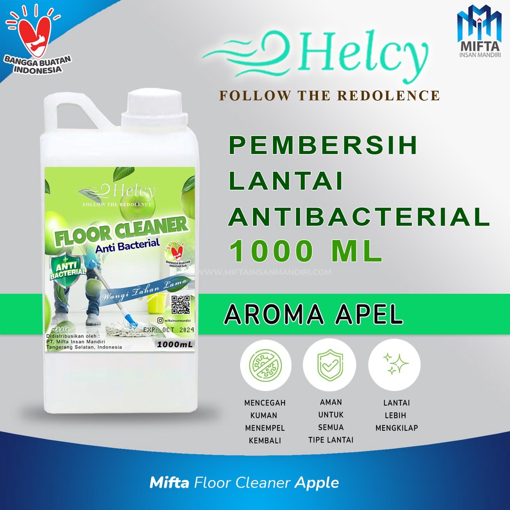 PEMBERSIH LANTAI / HELCY FLOOR CLEANER / CAIRAN PEMBERSIH LANTAI 1 LITER