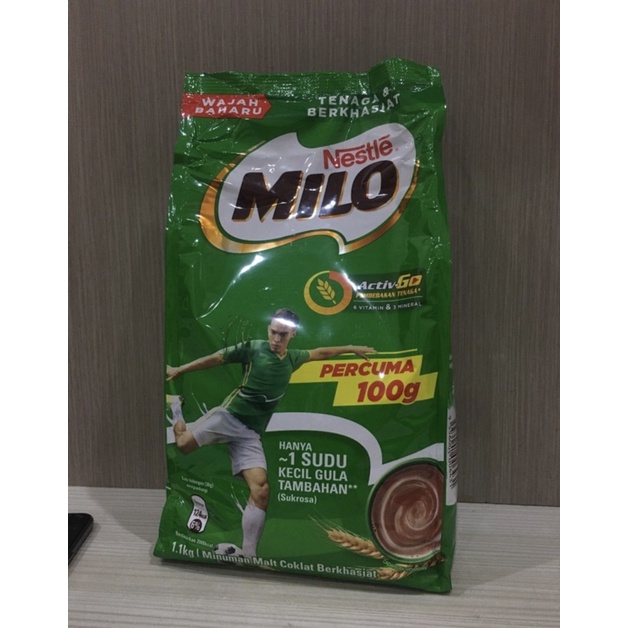 

Milo 1,1 kg ( 1 kg percuma 100 gr ) original malaysia