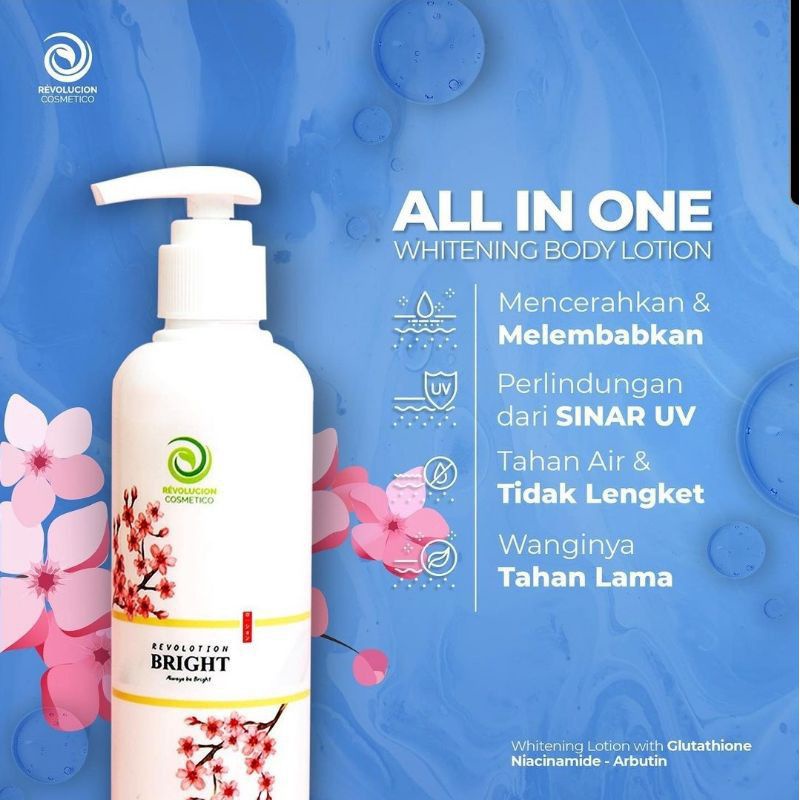 REVOLUTION BRIGHT BODY LOTION WHITENING 100% ORIGINAL