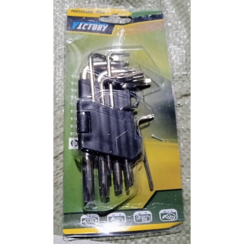 KUNCI L SET 9 PCS BINTANG PENDEK VICTORY // KUNCI L SERBAGUNA